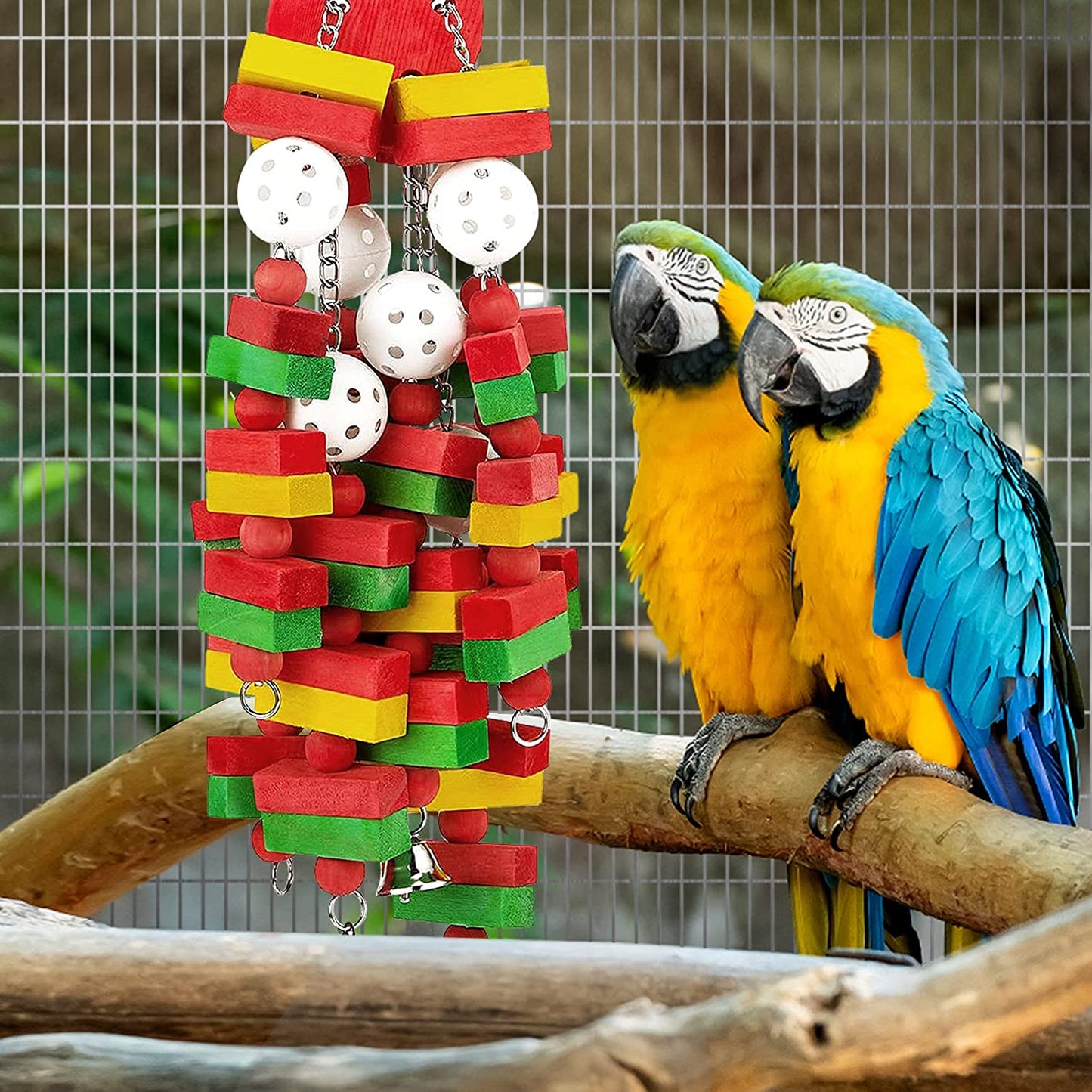 Large Bird Parrot Toys for Cockatoos, African Grey Macaws and Amazon Parrots