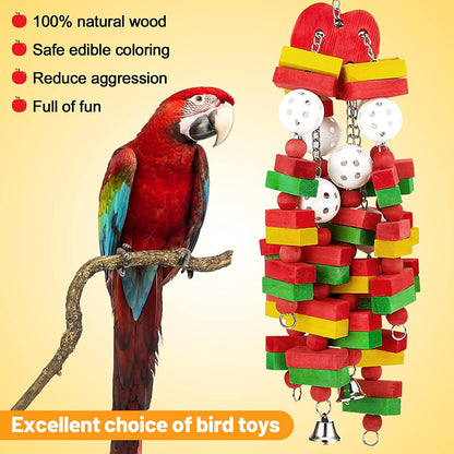 Large Bird Parrot Toys for Cockatoos, African Grey Macaws and Amazon Parrots