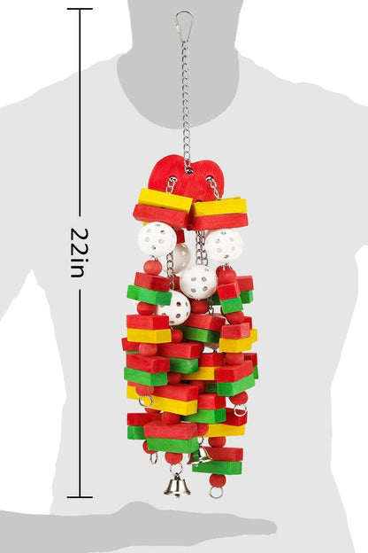 Large Bird Parrot Toys for Cockatoos, African Grey Macaws and Amazon Parrots